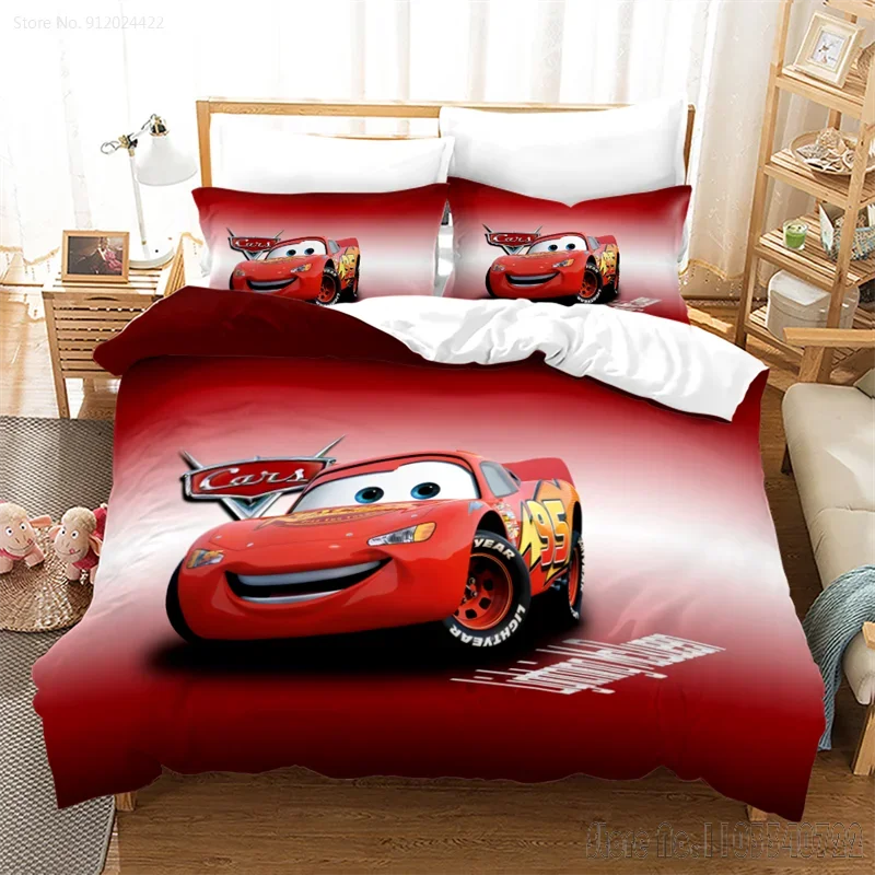 Disney McQueen 95 Love Child Duvet Cover Set HD Comforter Cover for Kids Bedding Sets Bedclothes Bedroom Decor