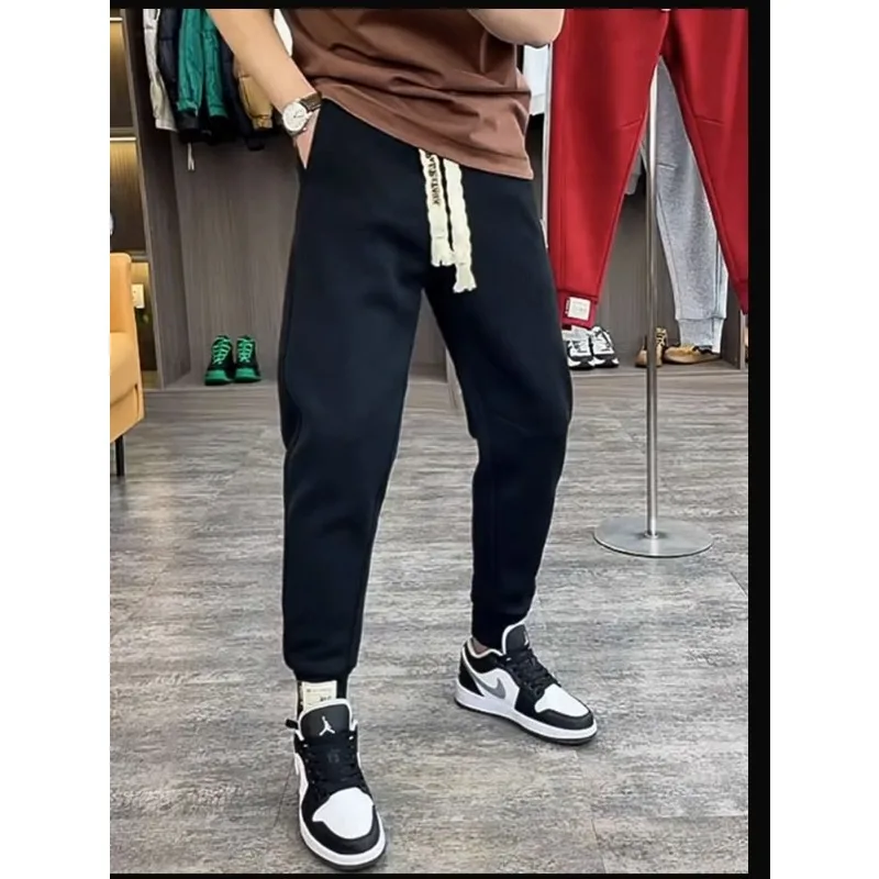 سراويل غير رسمية لربيع وخريف للرجال سراويل ضيقة ملونة فضفاضة رياضية عصرية #4