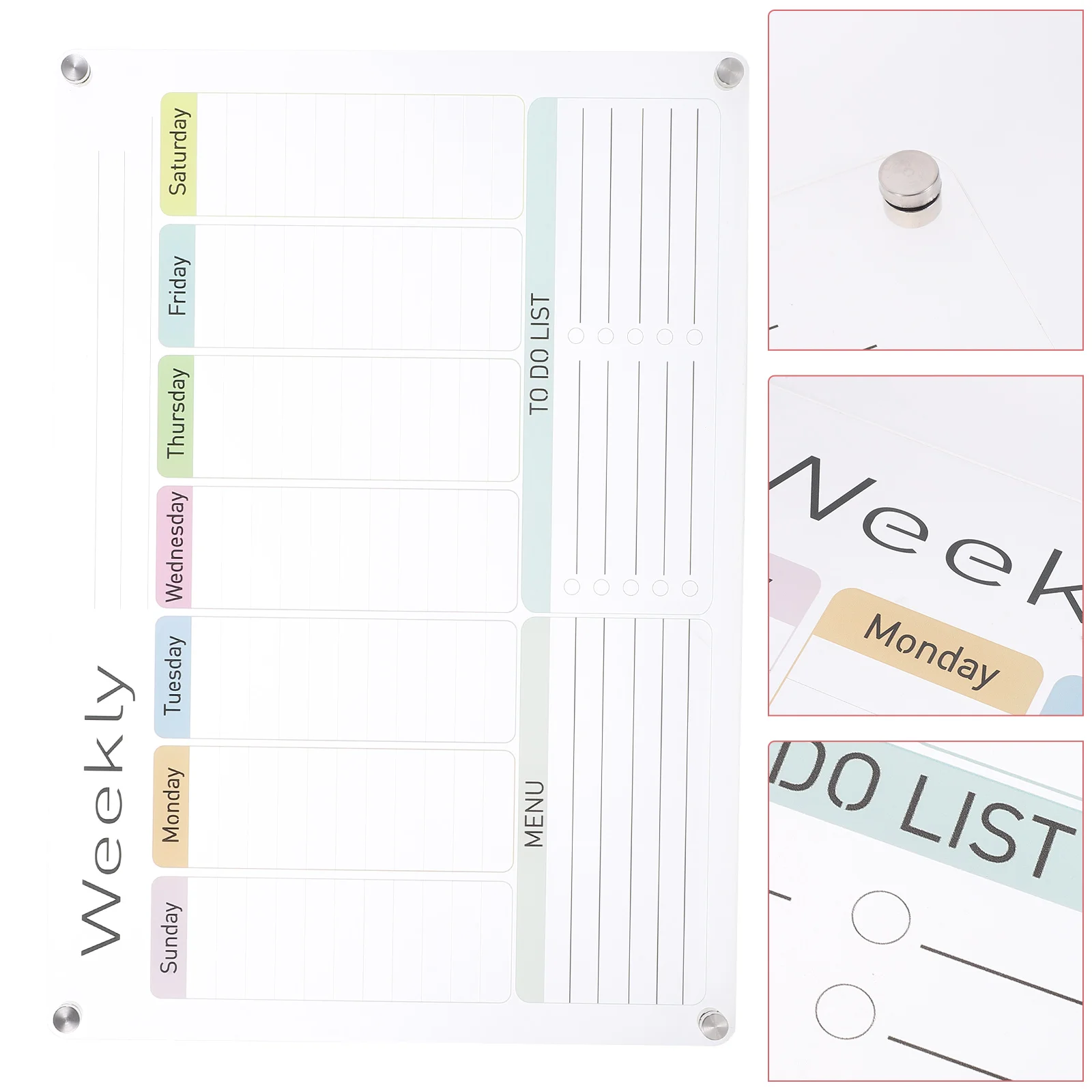 

Magnetic Dry Erase Whiteboard Acrylic Calendar Schedule Planner Board For Fridge Reminder Organizer Reusable Writing Surface