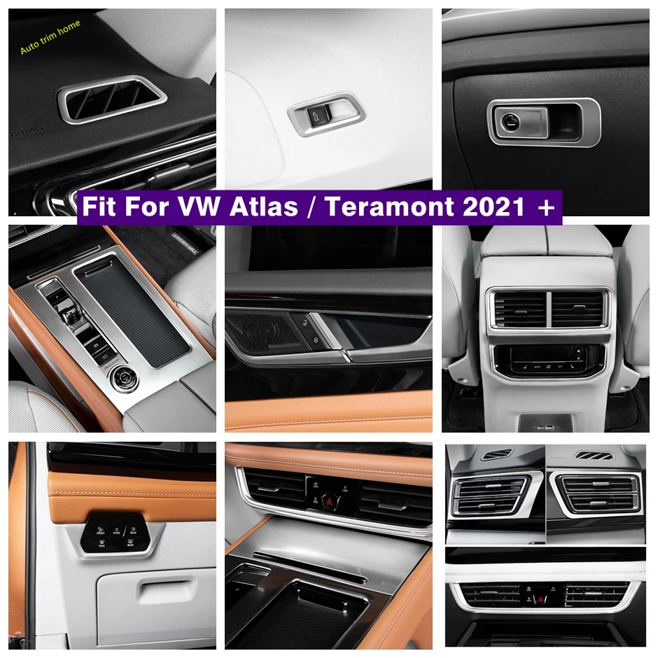 

Door Handle Bowl Window Lift Button Head Light Lamp Air Conditioning Vent AC Outlet Cover Trim For VW Atlas / Teramont 2021 2022