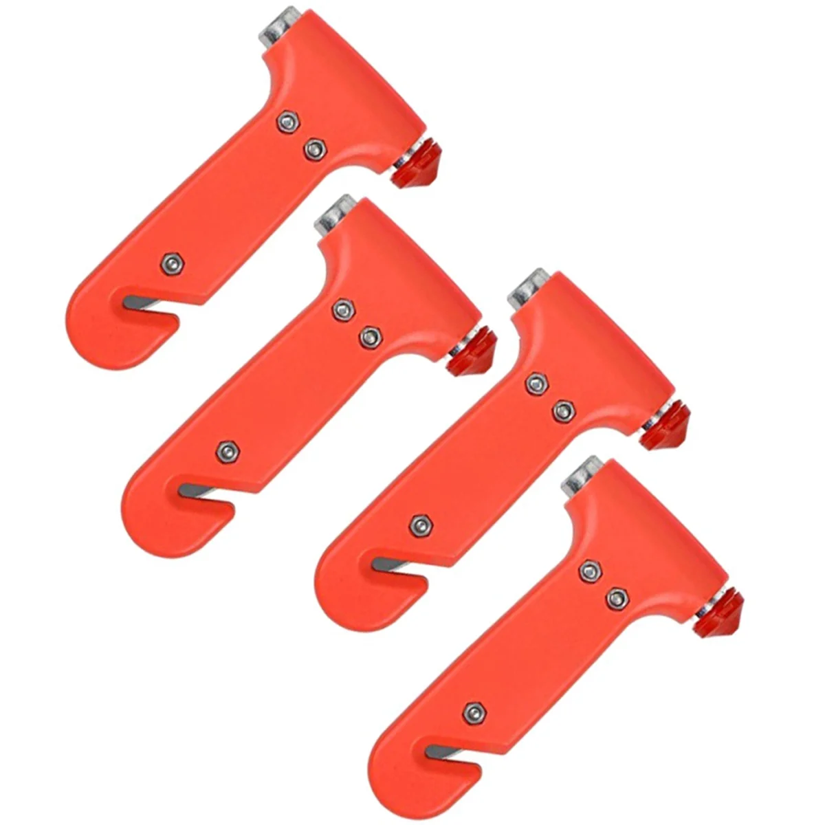 4-Piece Rescue Tool Safety Hammer for Safety Belt Window Switch, Suitable for Cars and Vehicles.