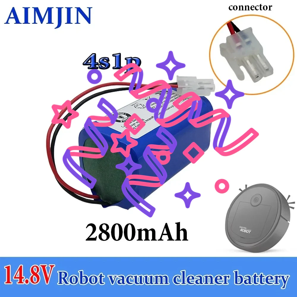 

Original 14.4V 2800mAh Lithium Battery for ILIFE A4 A4s V7 A6 V7s Plus Robot Vacuum Cleaner ILife INR18650-M26-4S1P Battery Pack