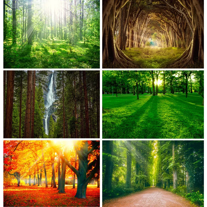 

SHUOZHIKE Natural Scenery Photography Background Forest River Landscape Travel Photo Backdrops Studio Props 22714 SL-01