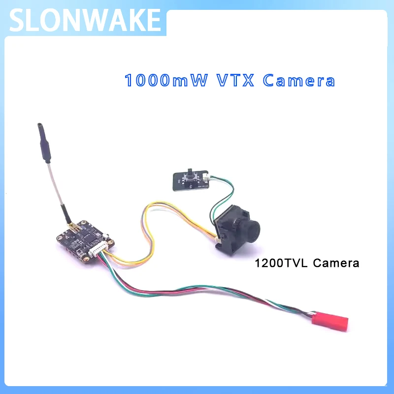 SLONWAKE 5.8G 48CH 1000mW adjustable FPV Transmitter Lancher whit 1200TVL fpv camera and 3 inch Mini FPV Moronit for RC Drone