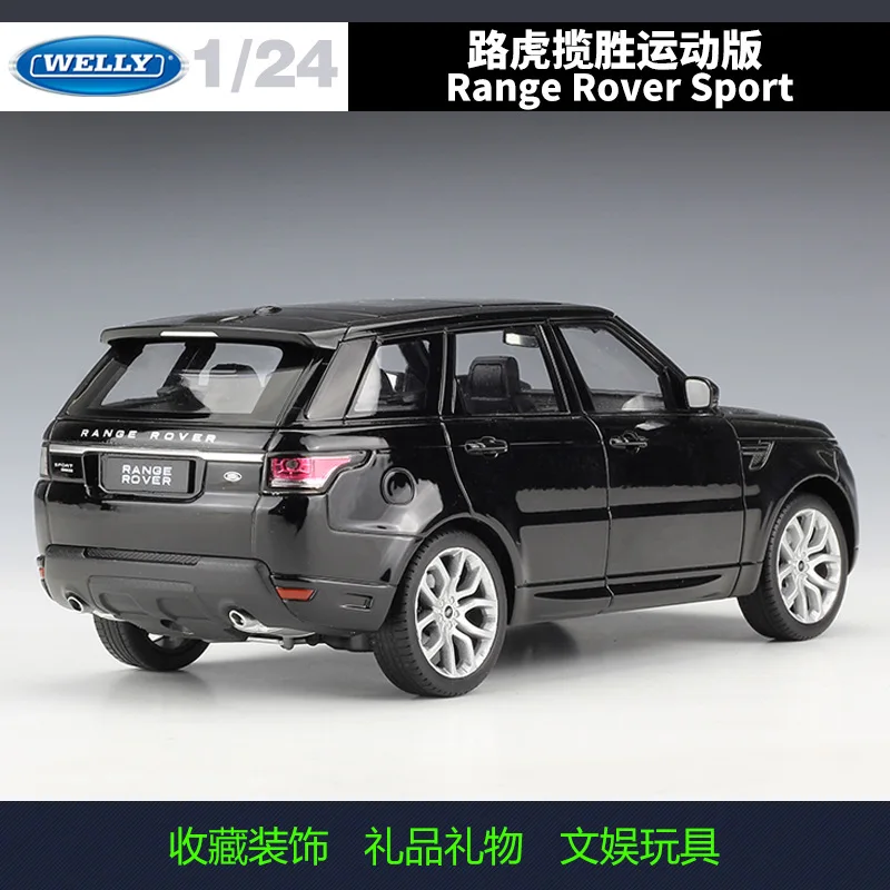 WELLY 1:24 Range Rover Sport Luxury SUV - نموذج سيارة مصبوب مصنوع من خليط معدني مرخص رسميًا، شاشة تجميع مع أجزاء مفتوحة #4