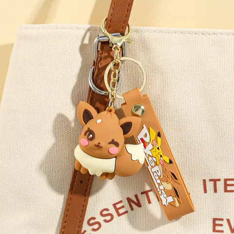 Eevee Nyckelringsutvecklingsset, Flareon Jolteon Vaporeon Plyschnyckelring, Pokémon Eeveelutions Nyckelring för Fans 6 best sales eevee nyckelring - №3