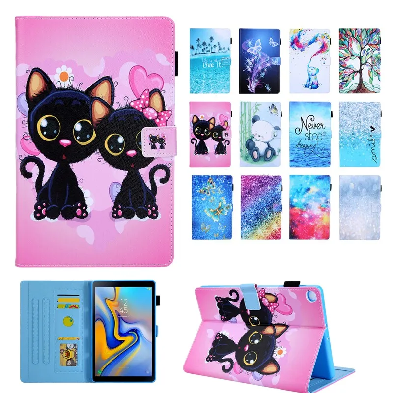 Card Case Cover For Samsung Galaxy Tab A 8.0 inch 2019 S Pen Stand PU Leather Funda For Samsung Galaxy Tab SM-P200 SM-P205 Cover