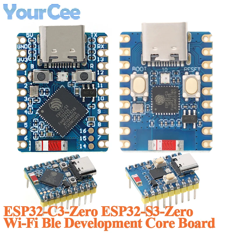5pcs/1pc ESP32-S3-Zero ESP32S3 ESP32-C3-Zero ESP32C3 ESP32 2.4G Wi-Fi Wifi Wireless Ble Core Development Board Module