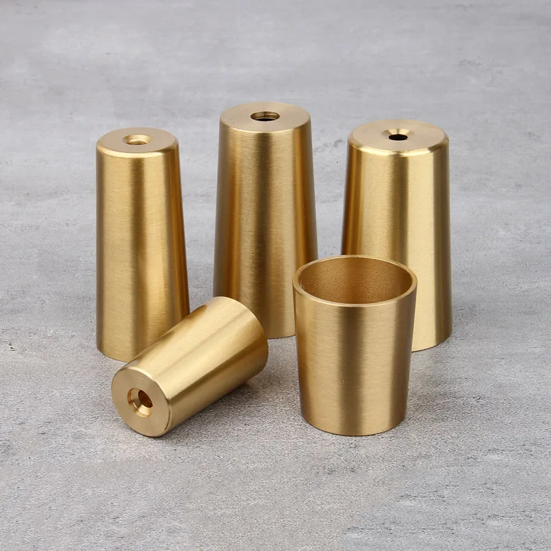 

4PCS Brass Chair Leg Cover Gold Metal Protector For Sofa Cabinet Taper Ferrules Bed Wardrobe Table Holder Accessory