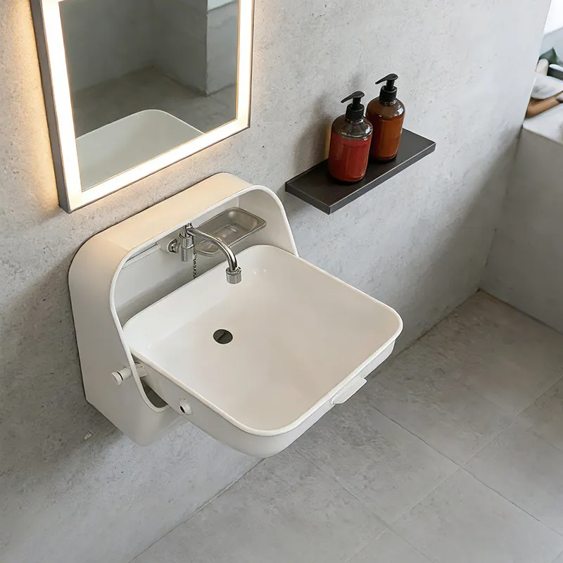 RV Folding Wash Basin Car Small Sink Bathroom Mini Wall-mounted Wash Basin Special Modification