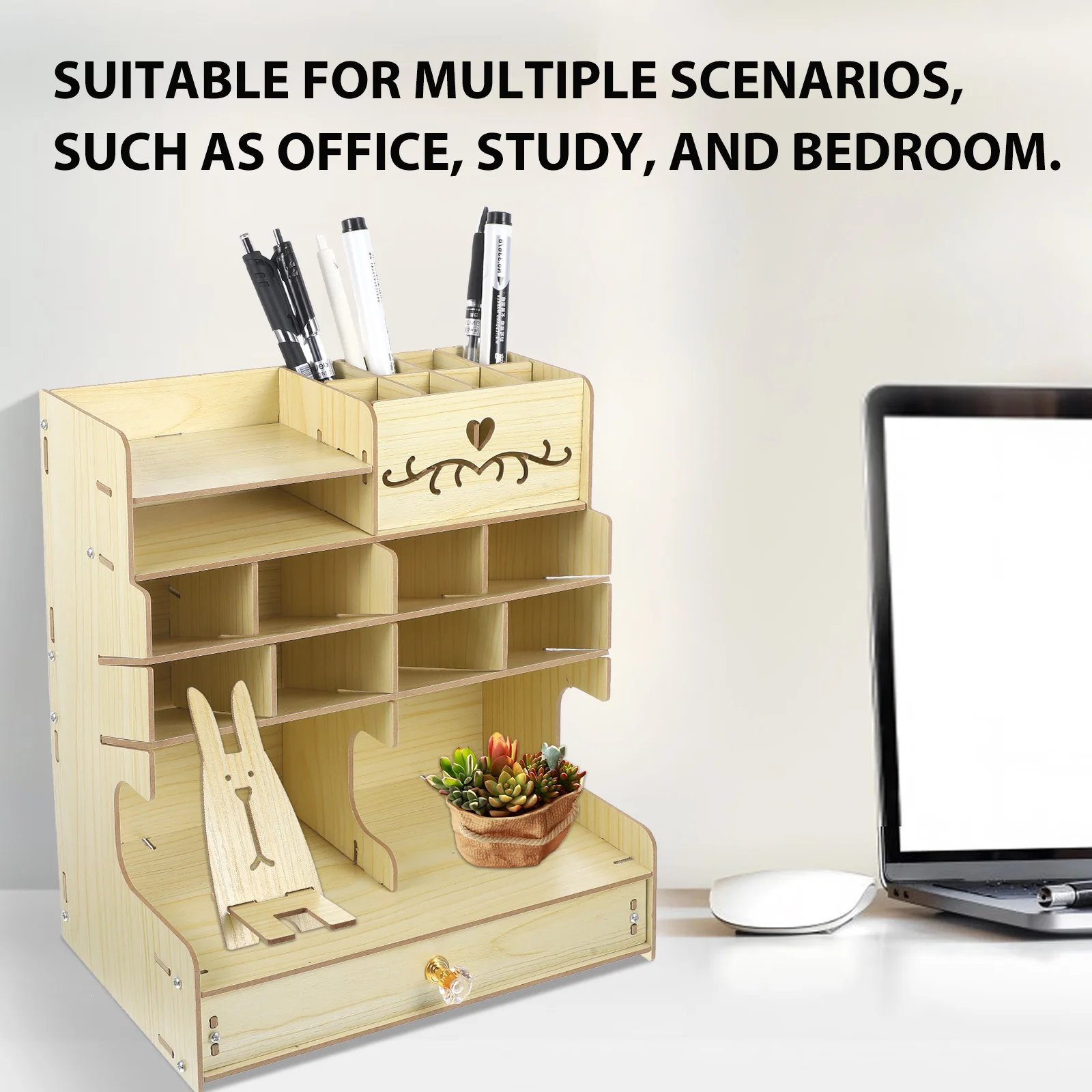 Desk Storage Organizer Pen and Stationery Rack Desktop Multi-functional Office Multipurpose Pencil Holder