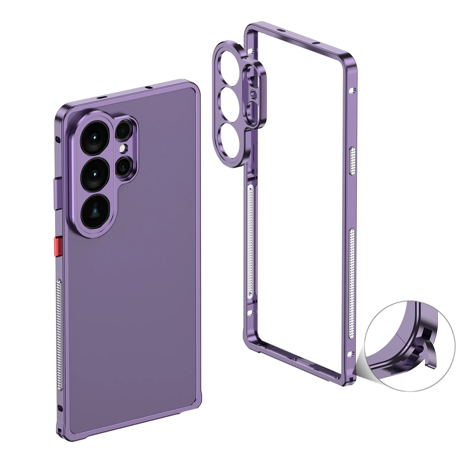 Aviation Aluminum Alloy Frame Case For Samsung S26 S25 S24 S23 Ultra Metal Lens Shockproof Cover Removable Installation Bumper