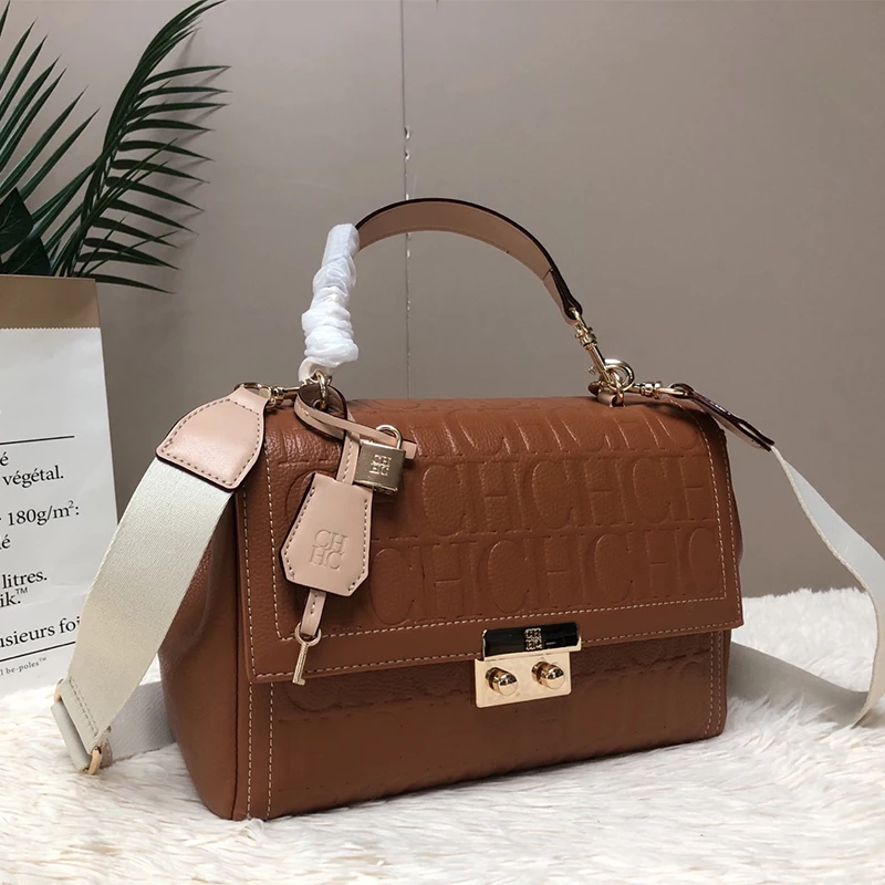 

CH Multifunctional Tote Bag High Quality PU Material Zipper Lock Fashion Exquisite Large Capacity Printed Commuter Tote Bag