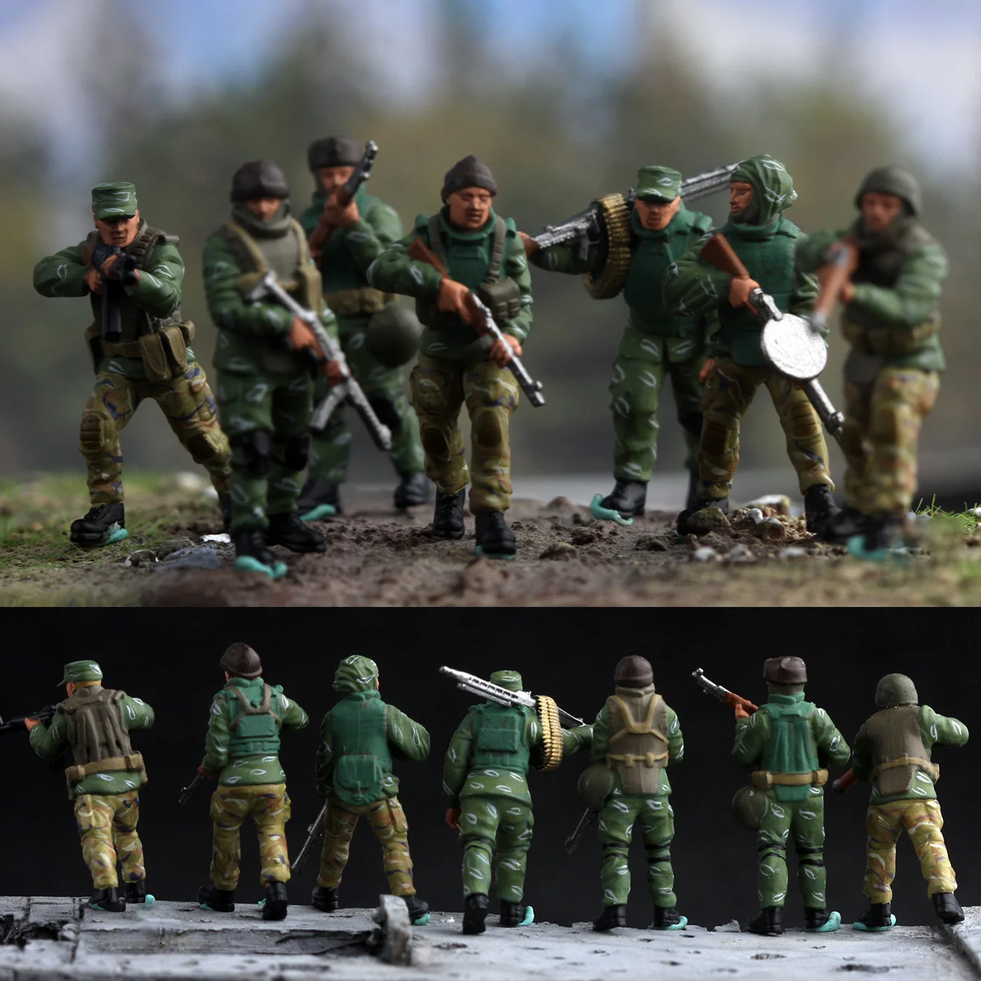 

1:72 Scale Resin Ukrainian Guerrilla Forces 7-person Scene Accessory Model Adult Toys Classics Gifts Souvenir Static Display
