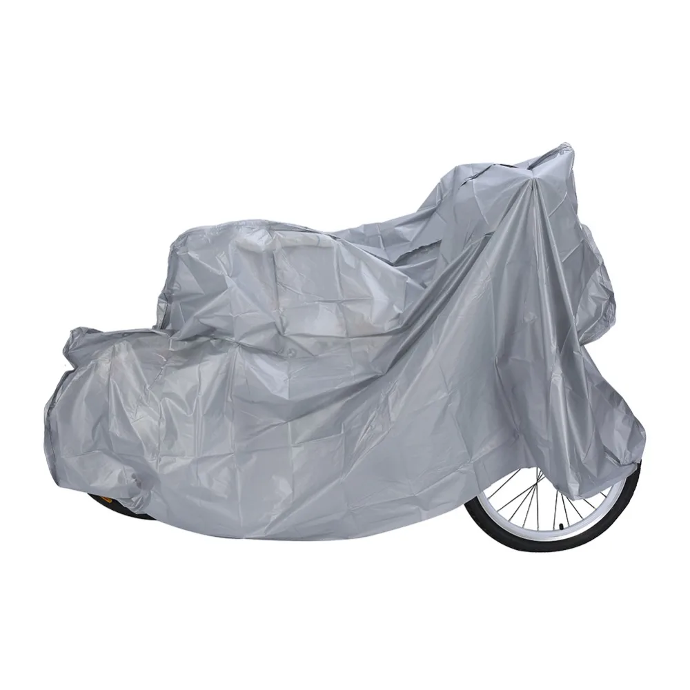 

Convenient 100x200cm Waterproof Rain Cover PEVA Sun Rain Wind Proof Bicycle Cover Silver Motorcycle Rain Cover Outdoor Use