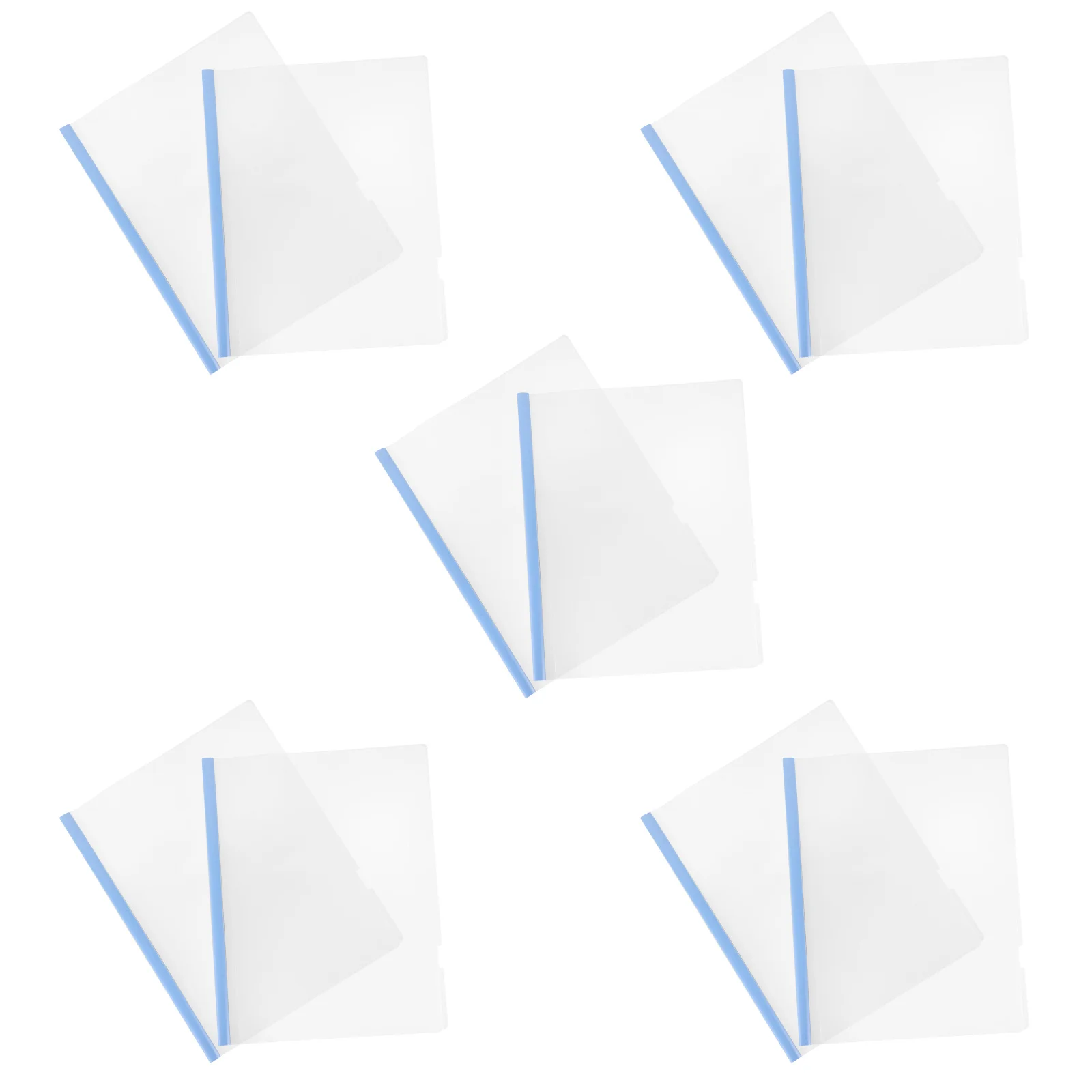 

10pcs Document Folder With Sliding Bar Clear Report Covers For School Office File Organization Resume Portfolio Filing System