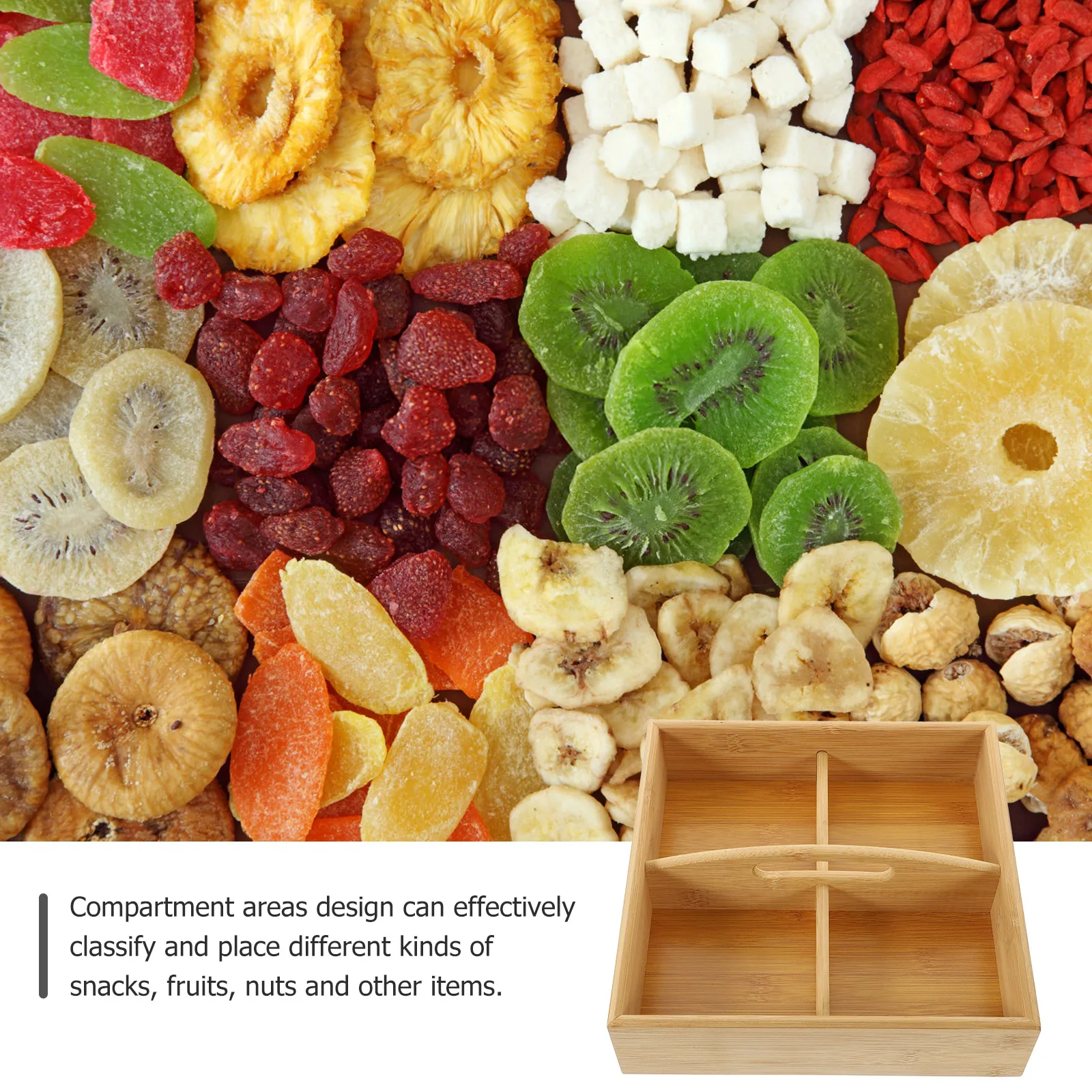 

2 Pcs Dried Fruit Tray Storage Box Candy Versatile Compartment Snack Platter Case Holder Container Dry