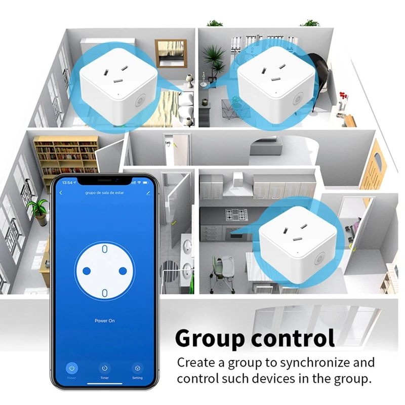 AB15-Zigbee Smart Socket Adapter Tuya Smart Life App Draadloze bediening Timing Power Monitoring Functie Aleax Outlet AU-stekker