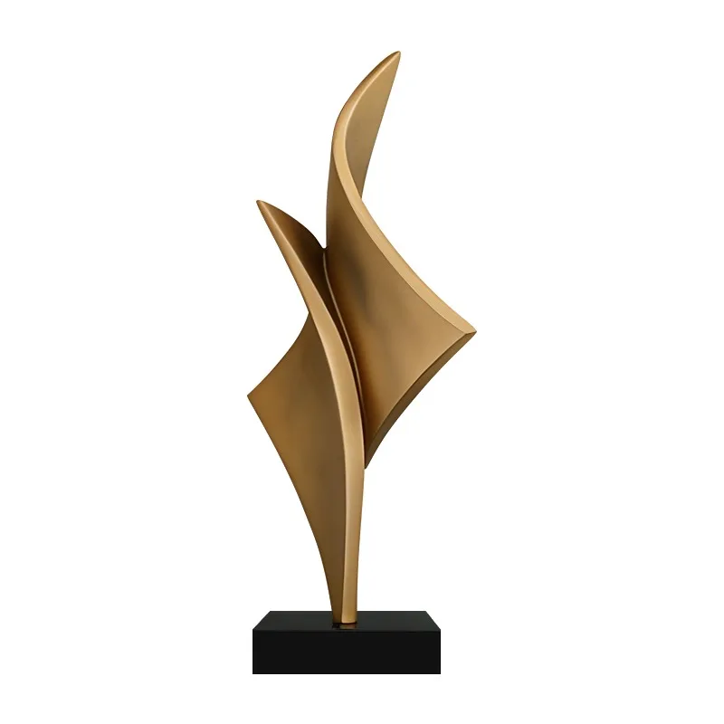 Entrance creative ornaments, modern light luxury high-end sense abstract hotel living room aisle resin art decoration sculpture