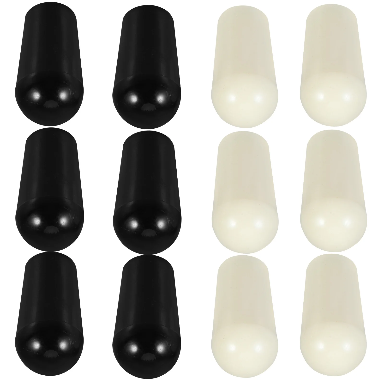 

12pcs Electric Guitar Switch Cap Handle 6 Black 6 Ivory Plastic Toggle Knob Accessories Replacement Parts Mini Switch