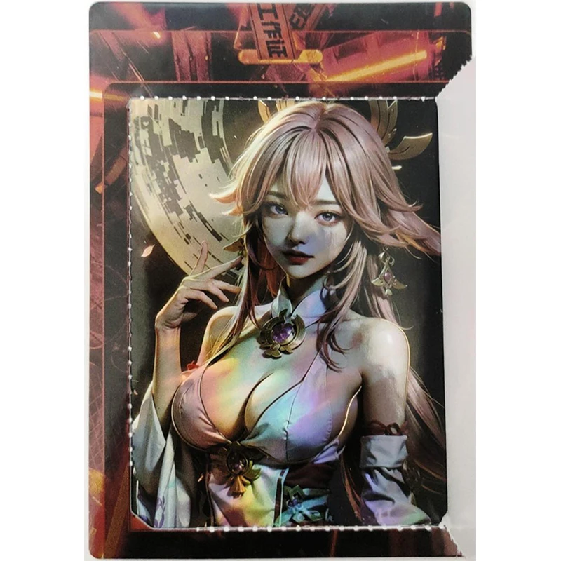 Anime Dea Storia Rare EXP Riflessioni Flash Card Yae Miko Kochou Shinobu Giocattoli per ragazzi Carte da collezione Regali di compleanno