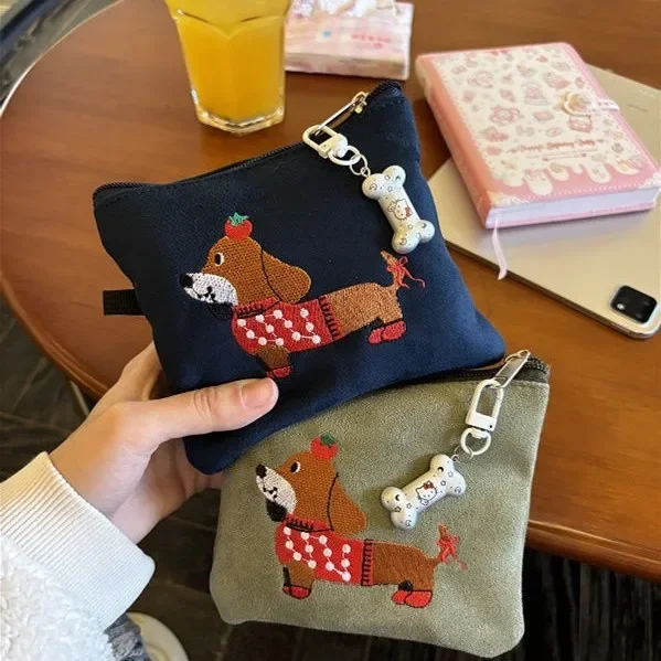 Cute Suede Leather Women's Makeup Bag Portable Outgoing Lipstick Pouch Earphone Storage Bag Travel Essential Personal Bag