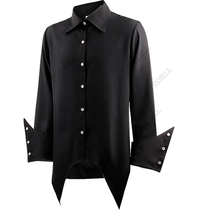 Renacimiento Medieval Victoriano de camisas de Cosplay para hombre, traje de fiesta de Halloween, Steampunk, Pirata, camisa de vampiro