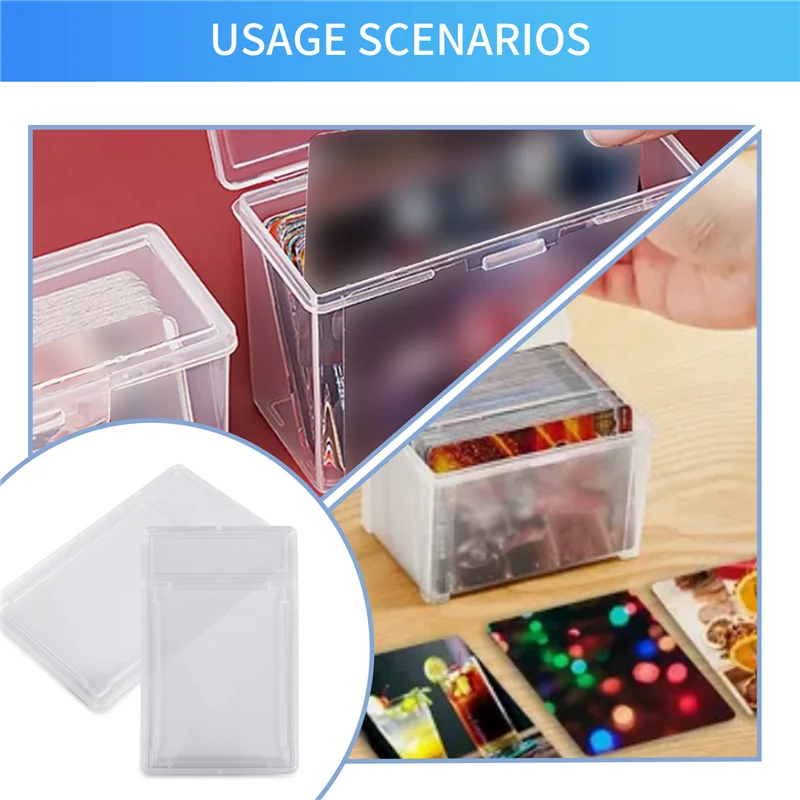 HFES 10 Pcs Trading Cards Protector Case Acrylic Clear Graded Card Holders With Label Position Hard Card Sleeves
