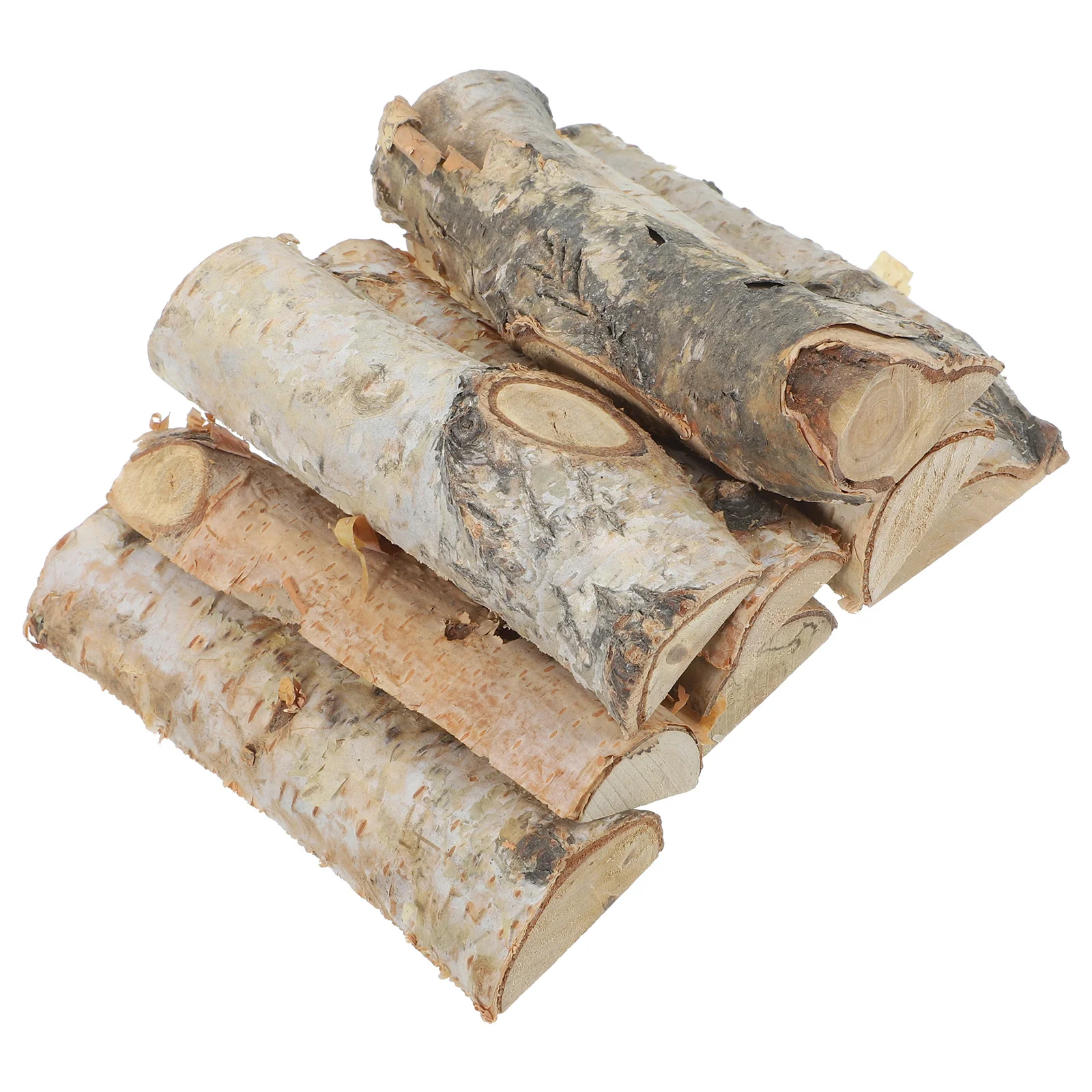 

8Pcs Christmas Small Wood Blocks Natural Log Sticks for Fish Tank Decor Xmas Party DIY Crafts Photo Props Gift Supplies