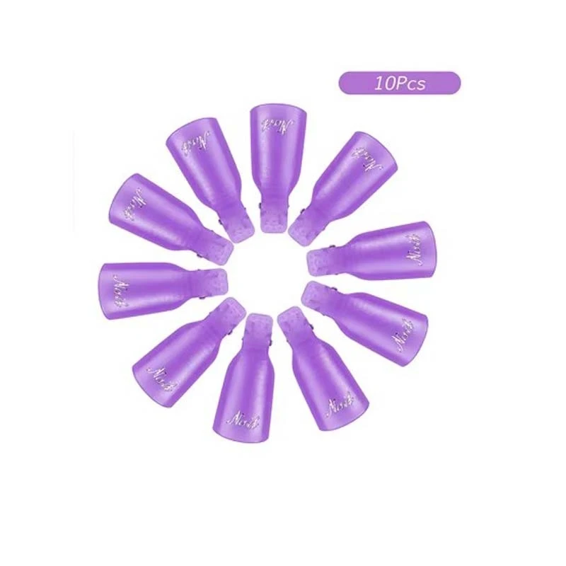 10-40Pcs Colored Acrylic Nail Art Soak-Off Clips For Nail Cleaning, Uv Gel Nail Polish Soak-Off Wrapping Tools For Fingers view 4