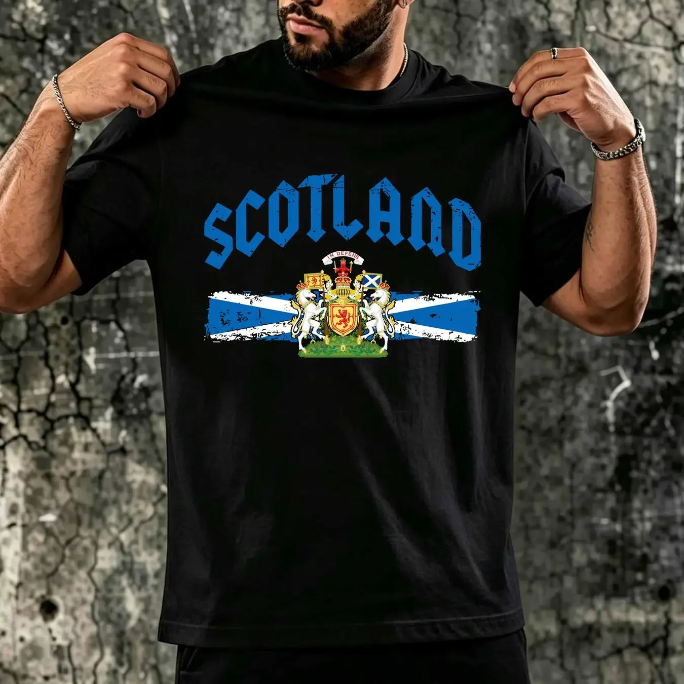 washed T Shirt Scotland Patriotic Country Logo Flag Text Scottish s For Him Her long or short sleeves vintage Washed