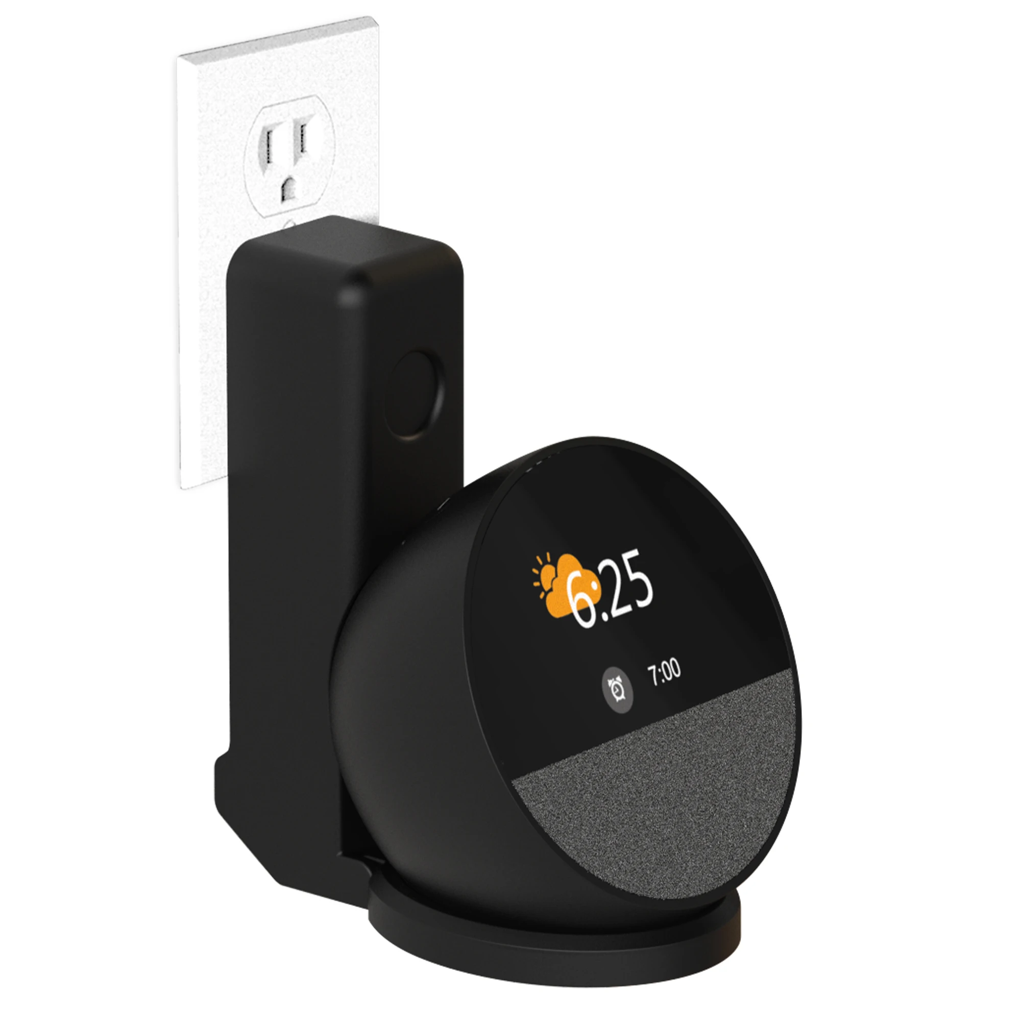 For Echo Spot Wall Bracket with Cable Storage Space-saving Enhance Spatial Sound, For Echo Spot 2024 Release Wall Holder