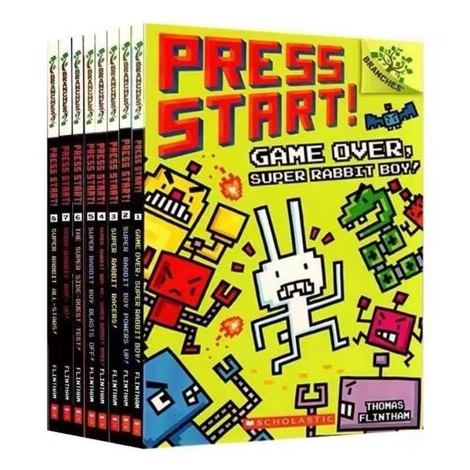 

14 книг, английский пресс-стартер, супер кролик для мальчиков, издание для чтения, школьные ветки, детский мультфильм для детей