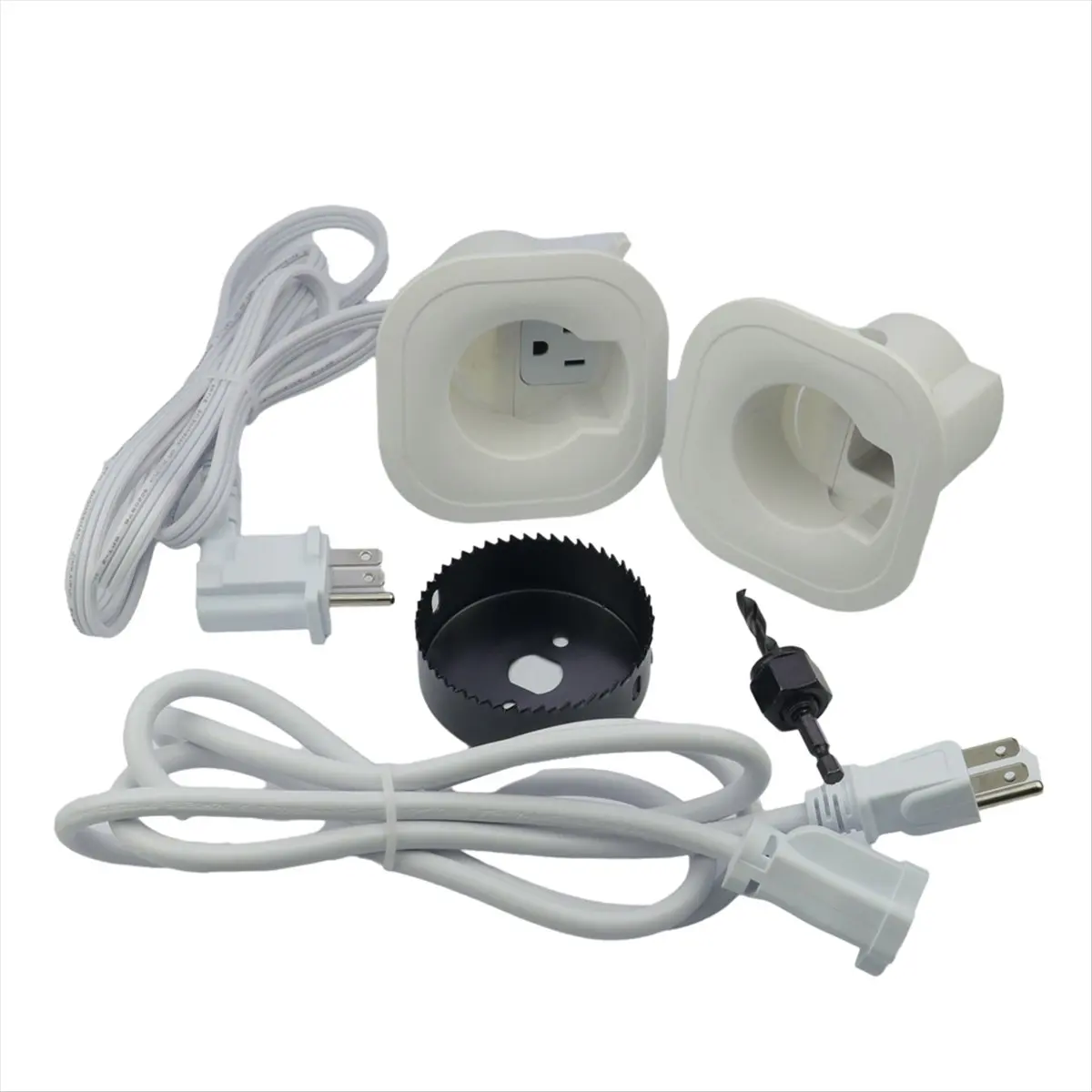 NNnew In-Wall Cable Management Kit for Hide TV Wires When Mounting TV with Hole Saw Drill Attachment for Easy Install US Plug