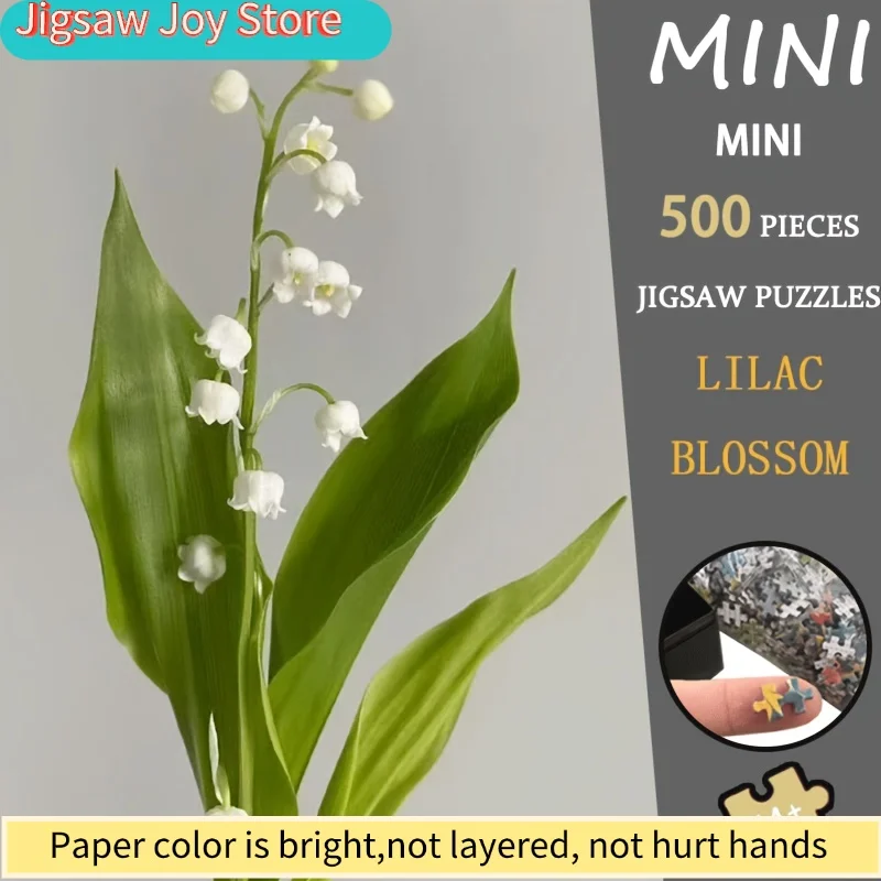 

Мини-пазл «Цветок сирени», 1 коробка, идеальный рождественский подарок, трендовый праздничный цветочный декор, 15x10 дюймов, ароматное шедеврное изделие, роскошный подарок