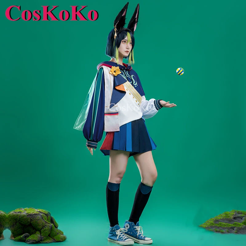 CosKoKo Tighnari Cosplay Game Genshin Impact Costume Derivative Product Fashion Lovely Outfit Halloween Party Role Play Clothing