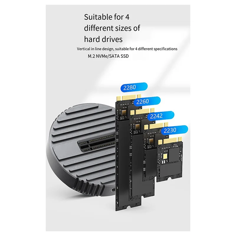 A76F-M.2 Dual Protocol SSD Solid State Drive Box NVME/SATA10G External Mobile Hard Drive Base Type -C3.1 Gen 2 SSD