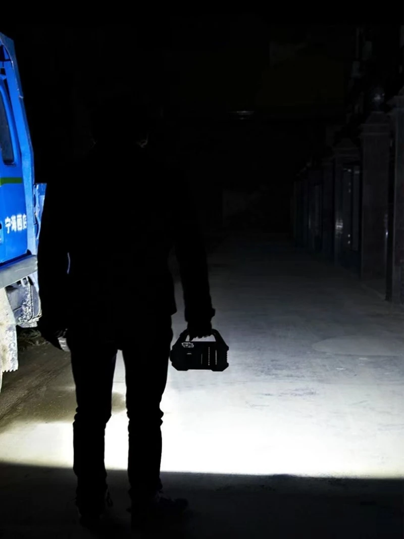 High Power Led Flashlights Rechargeable Camping Work Light Multi Functional Portable Light Solar Charging 6 Lighting Modes