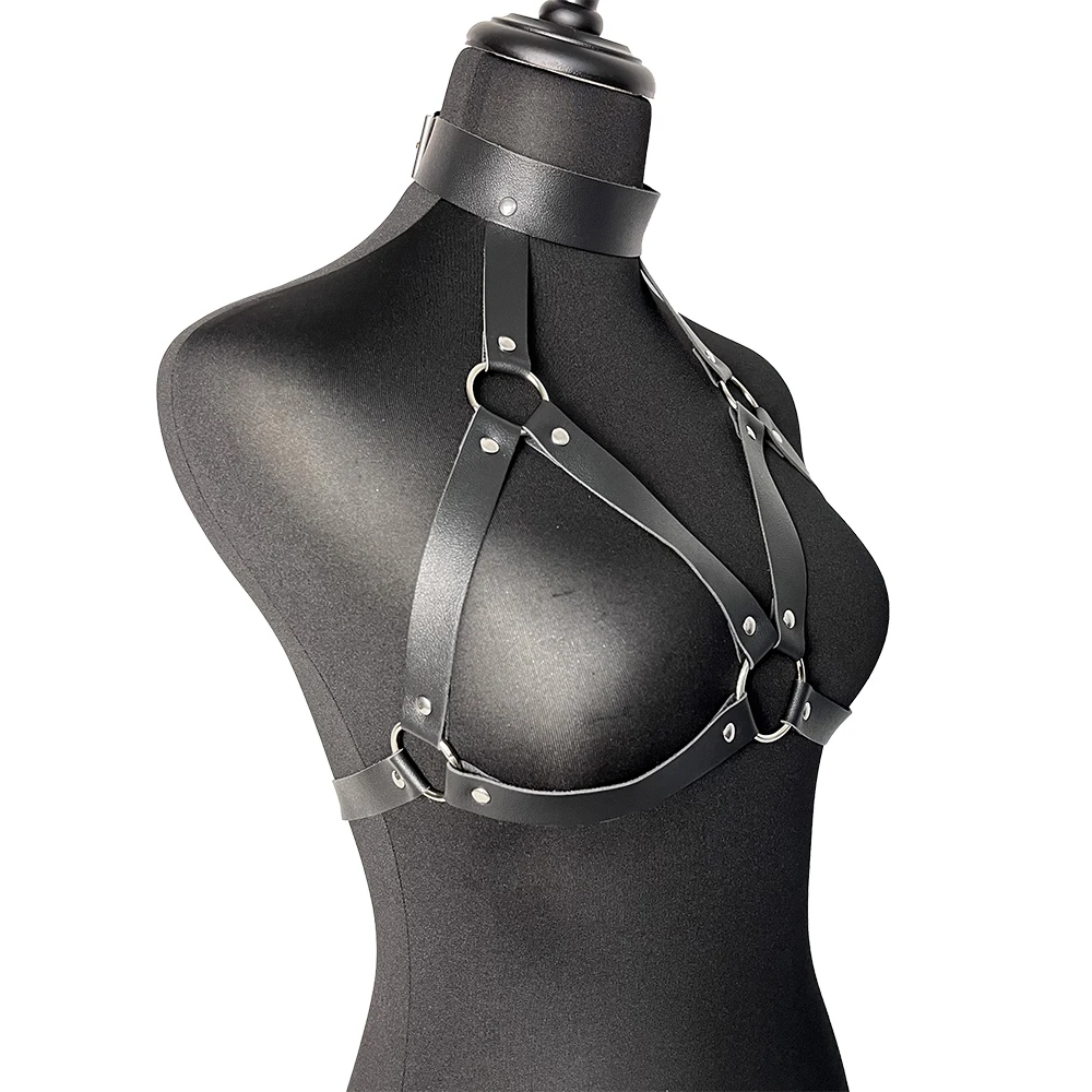 Women Underwear Chest Harness BDSM Lingerie Sexy Choker Top Bondage Gothic Fetish Clothes Body Bra Mature Harajuku Stockings