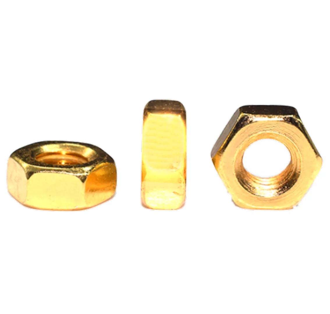 

Plating Titanium Hexagonal Nut M2 M2.5 M3 M4 M5 M6 Golden Hex Full Thread Nuts Hardware Accessories