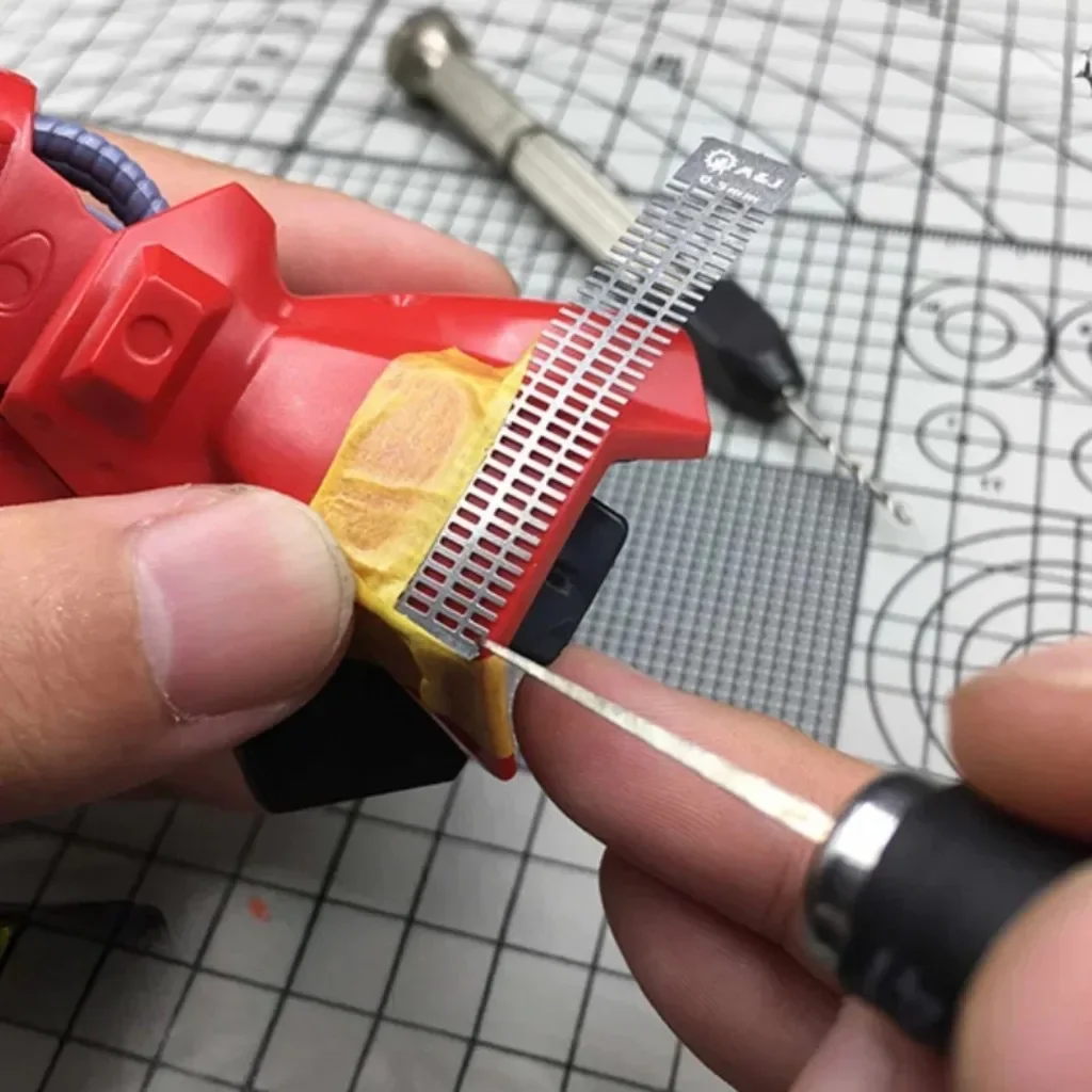 13 in 1 righello per intaglio foro per trapano Detailer Scribe Line Stencil per Gundam modello di hobby fai da te lavorazione versatile strumento artigianale di precisione