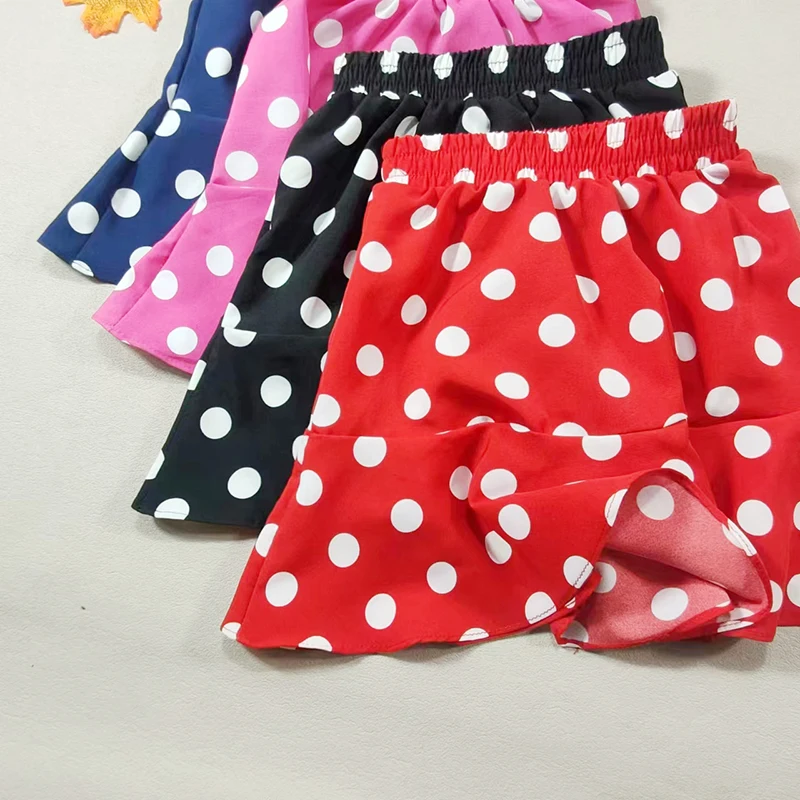 Children\'s Clothing New Summer Girl Fashion Polka Dot Half Skirt Minimalist Style Chiffon Mini Skirt Baby Beach Skirt