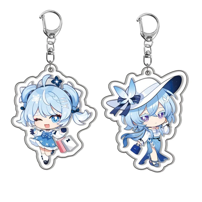 Kawaii The Shorekeper أنيمي 5 سنتيمتر سلسلة مفاتيح مصنوعة من الأكريليك اكسسوارات الكرتون لطيف جرلي القلب ظهره الحلي قلادة سحرية الهدايا