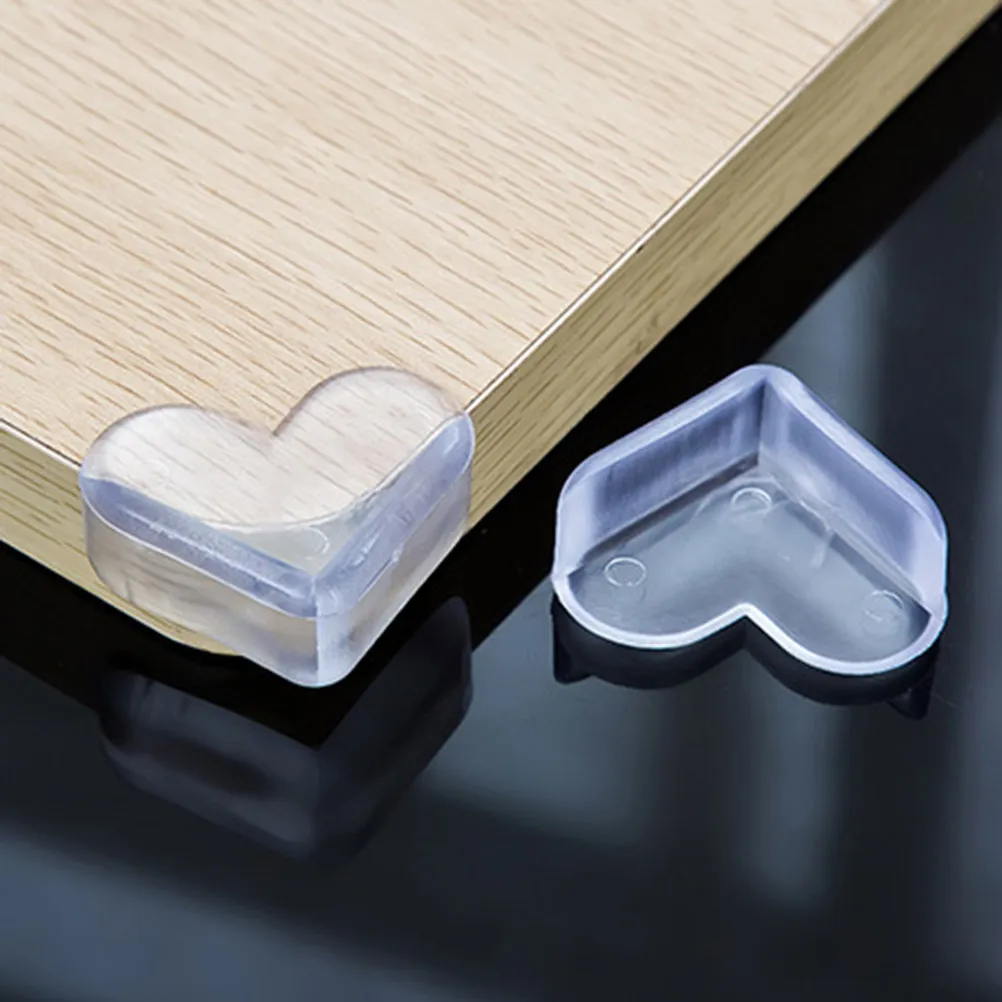 

Heart-Shaped Transparent Baby Corner Guards for Furniture Safety Bumpers Protecting Crawling Toddlers from Impact on Tables