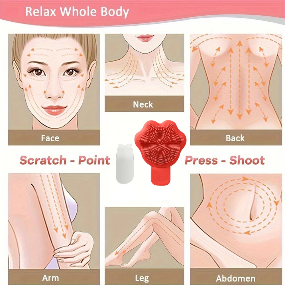 فرشاة تنظيف الوجه من السيليكون، مزيل الرؤوس السوداء - أداة تنظيف وتقشير المسام العميقة، أداة تنظيف الوجه.