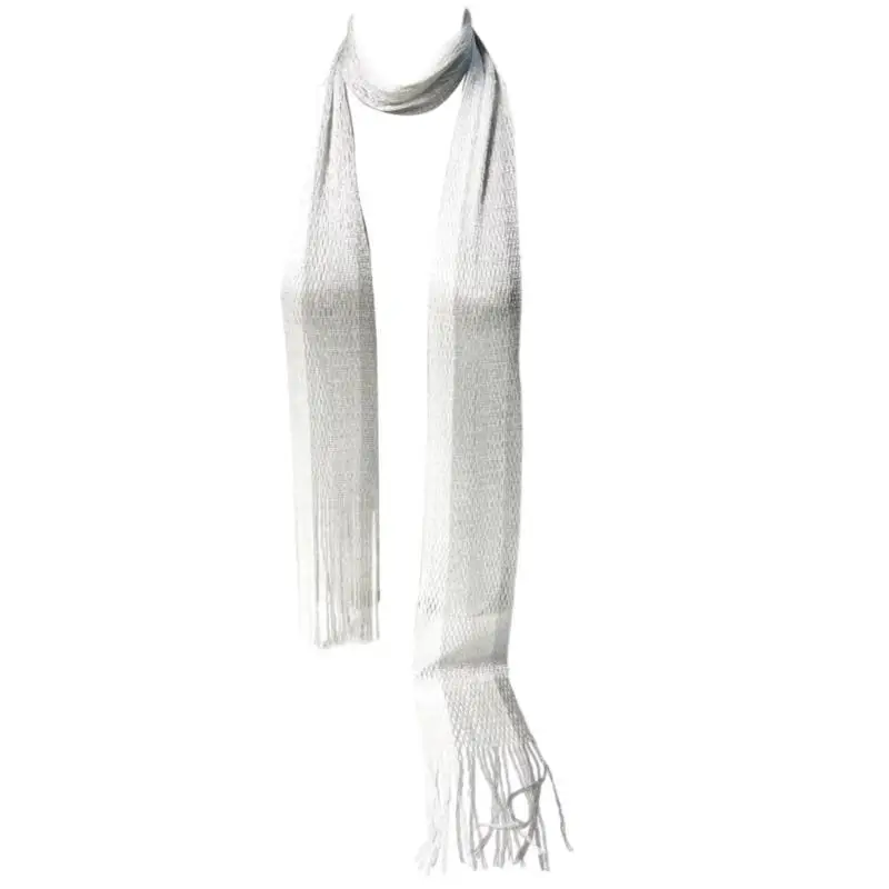 

652F Вязаный узкий шарф для женщин Шейный платок Сумка с ручкой для женщин