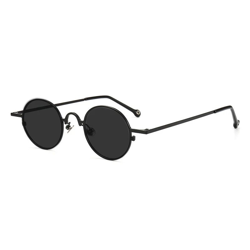 Reines Titan Vintage Kleine Runde Rahmen Myopie Sonnenbrille Männer Punk Stil Uv400 Angepasst Optische Runde Sonnenbrille 0 bis -6,0 – Detail 10