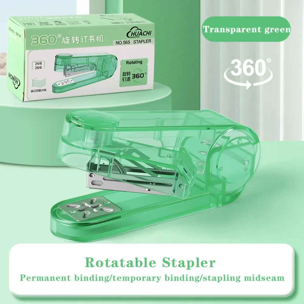 

Simple Transparent Stapler 360 Degree Rotating Labor-saving Stapling Machine Binding Middle Seam Bookbinding Machine Student