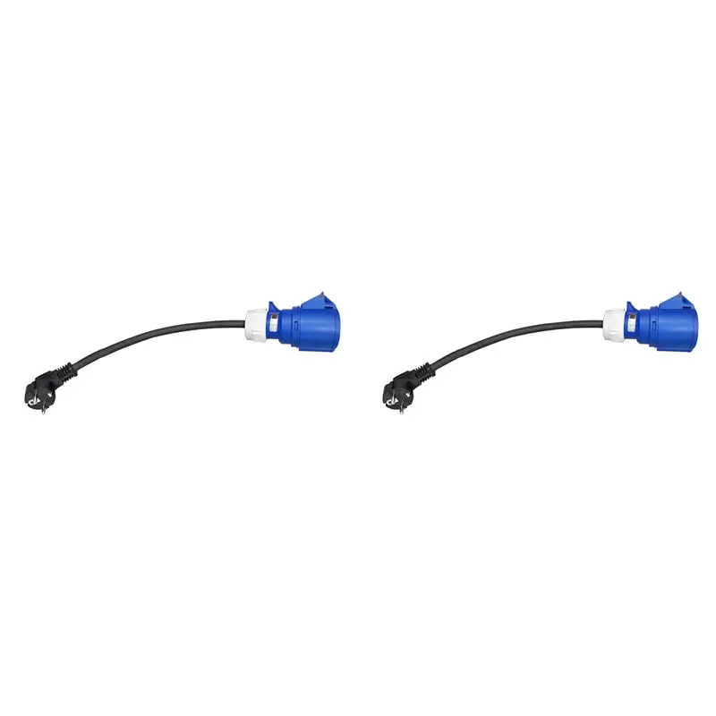 Stable-2X EV Female Plug 3 Pins Adapter Waterproof Connection Wallmount Socket 32A 1Phase 7KW Portable EU Plug