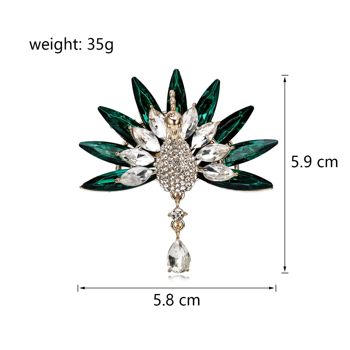 French elegant peacock open screen brooch temperament personality niche corsage collar buckle anti-light collar shirt pin
